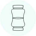 DoubleUp Baby Bottle | Snacks or liquids on both the top and bottom bottles